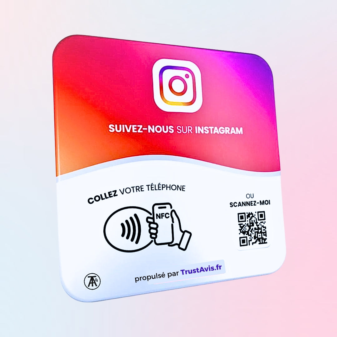 Plaque NFC Instagram