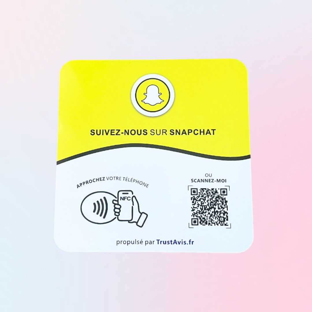 Plaque NFC Snapchat