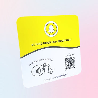 Plaque NFC Snapchat