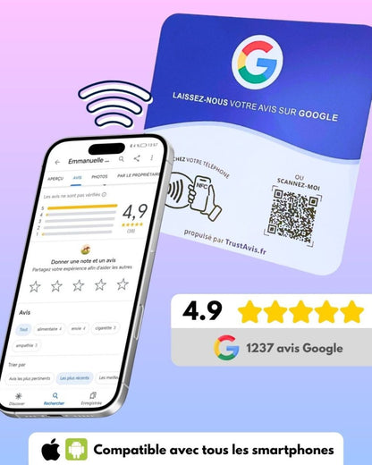 Plaque NFC Google Avis